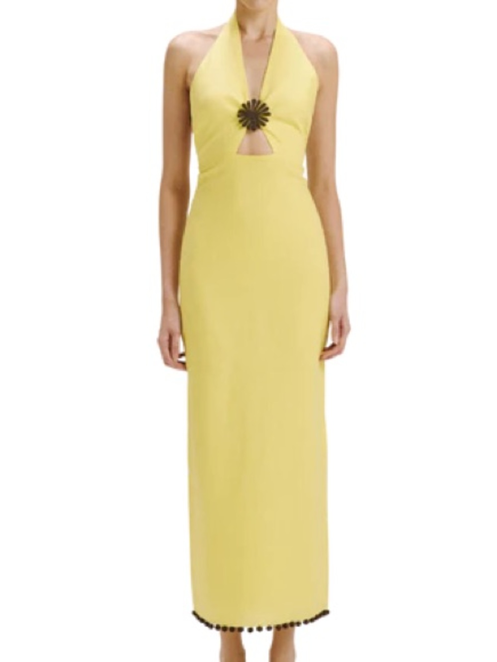 NWT Cala de la Cruz Yellow Orly Linen Maxi Dress, Size XS